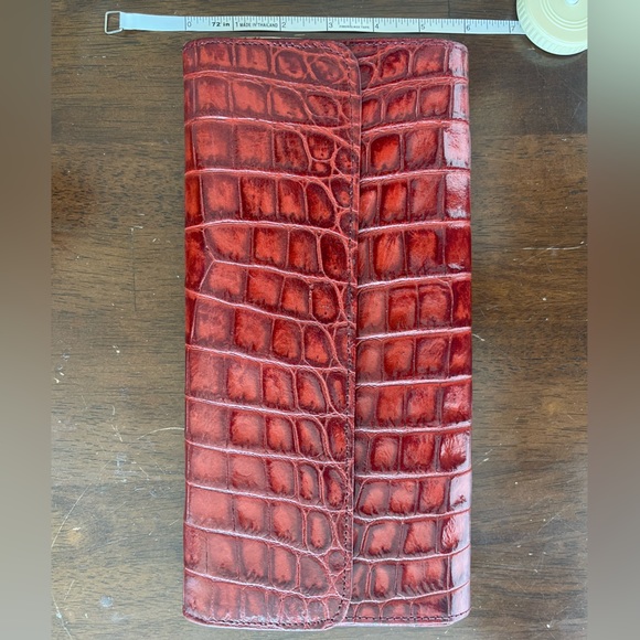Crocodile skin cognac clutch - Picture 8 of 8